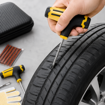 Complete Car Tire Repair Kit