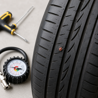 Complete Car Tire Repair Kit