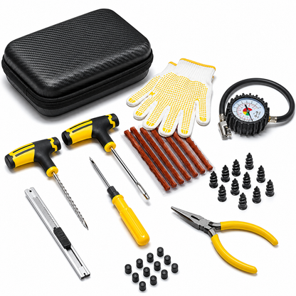 Complete Car Tire Repair Kit